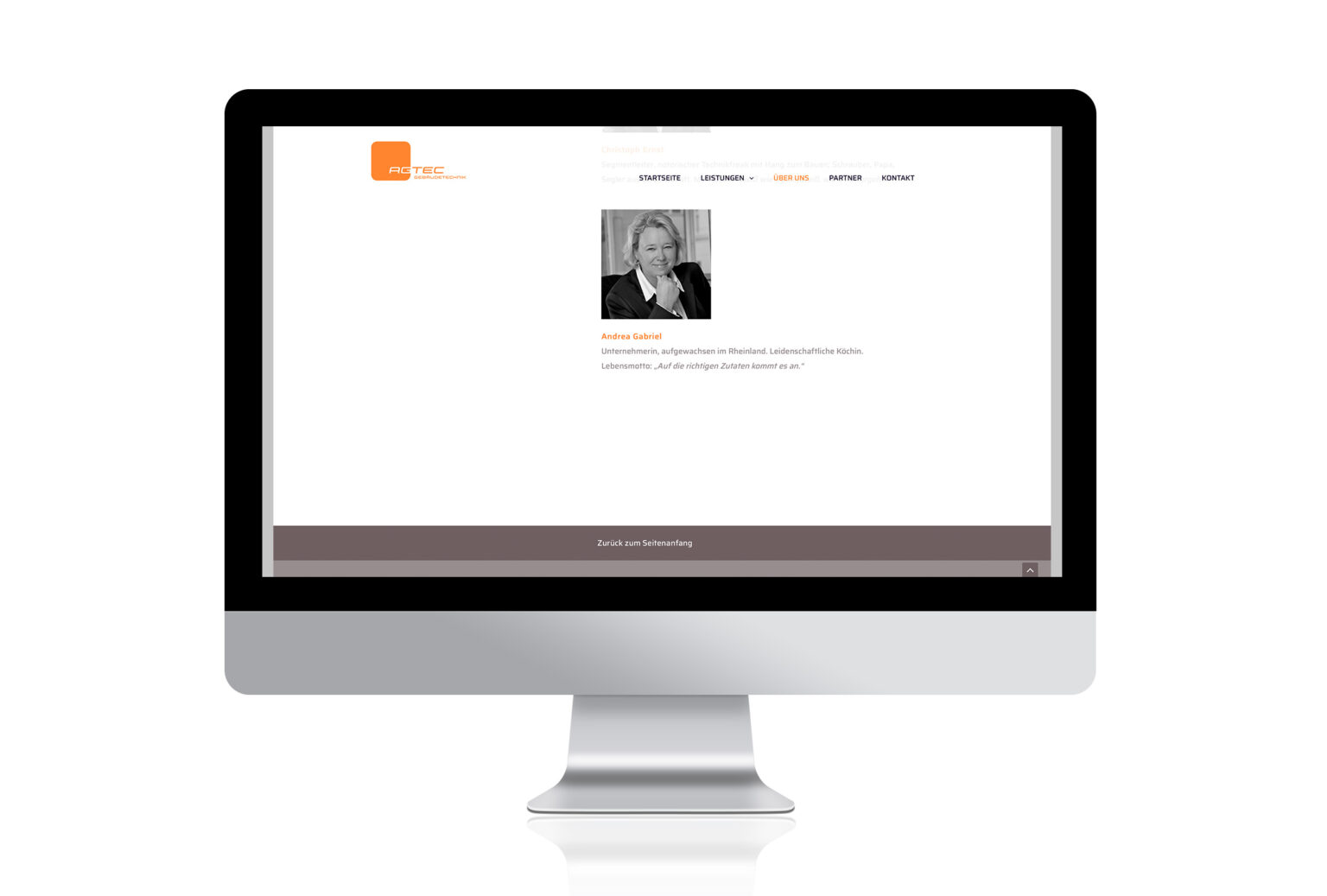 AGTEC Website: Über uns Foto Geschäftsführerin