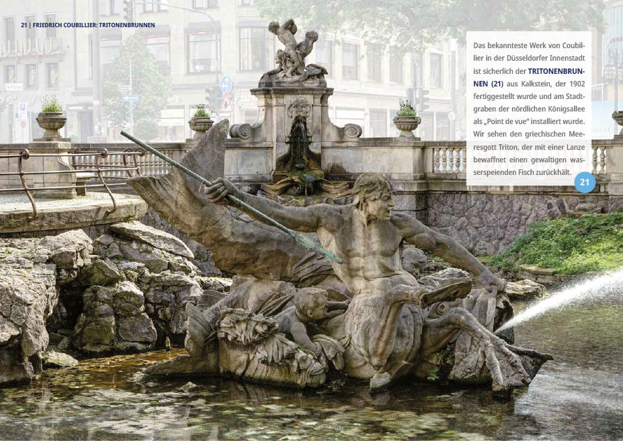 Buchgestaltung Kunst-Tour-City-Guide Düsseldorf: Friedrich Counbillier "Tritonenbrunnen"