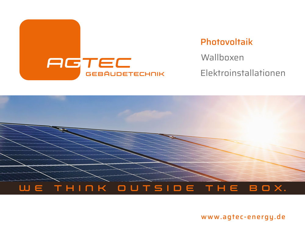 Agtec Gebäudetechnik Werbung: Werbeanner Thema Photovoltaik