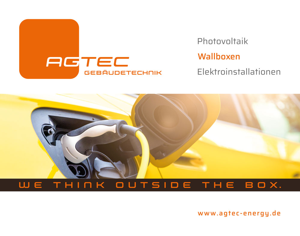 Agtec Gebäudetechnik Werbung: Werbeanner Thema Wallboxen