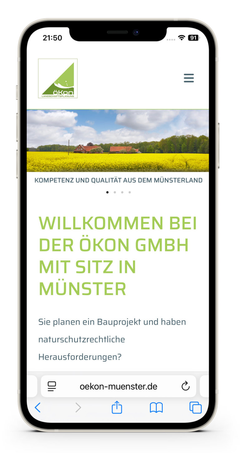 oekon-iphone-Startseite-Qualität+Kompetenz-Münsterland